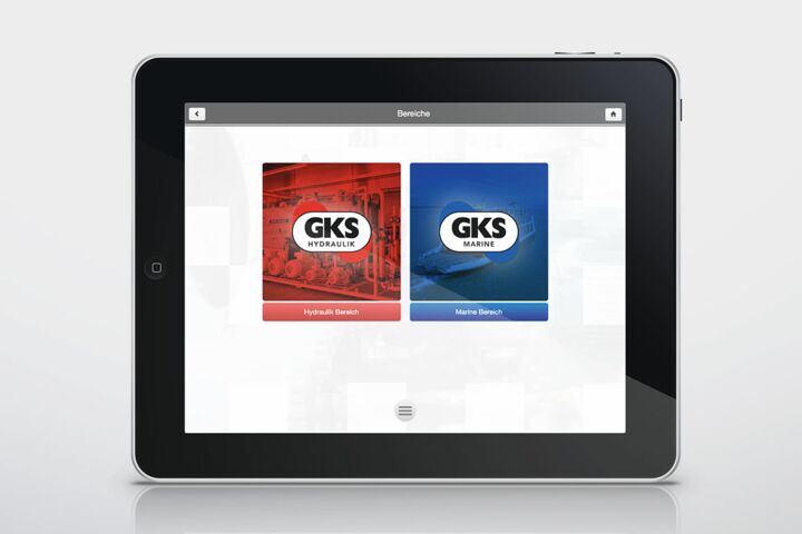 Mobile Produkt- und Firmen-Präsentation für GKS Hydraulik GmbH & Co. KG